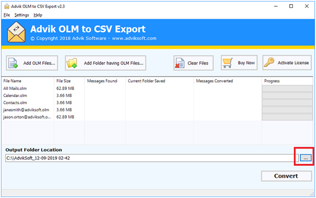 csv to olm converter