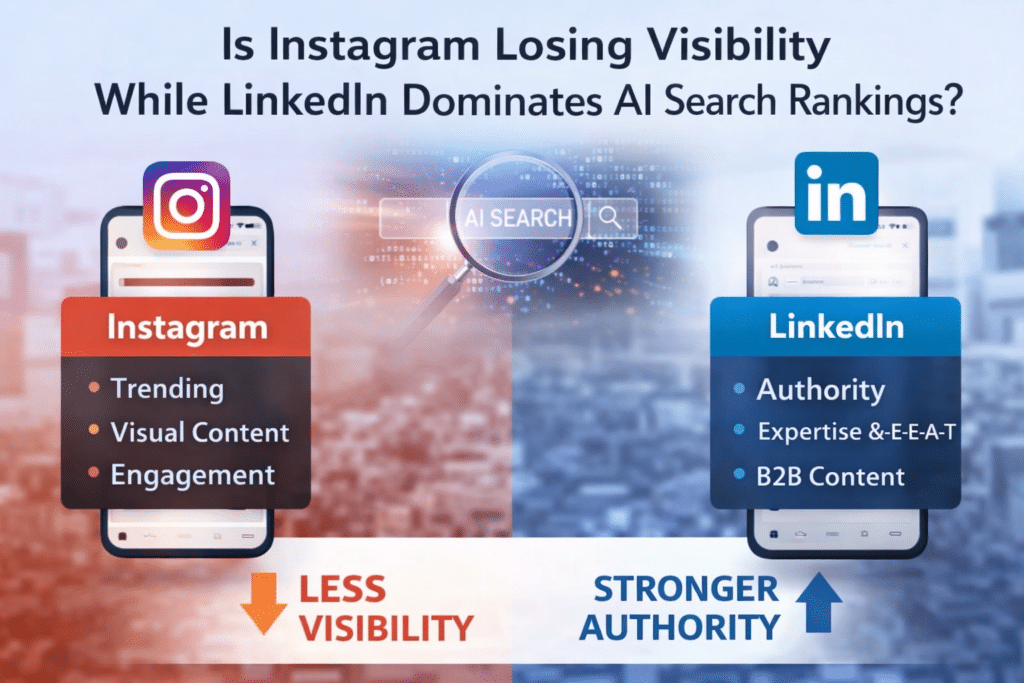 Is Instagram Losing Visibility While LinkedIn Dominates AI Search Rankings?